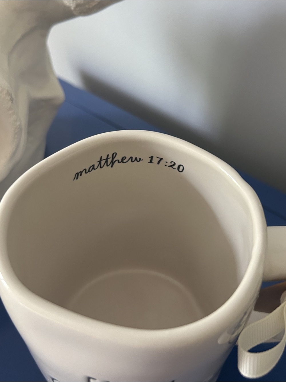 Rae Dunn Faith Can Move Mountains Matthew 17:20 Double Sided Mug - Picture 5 of 8
